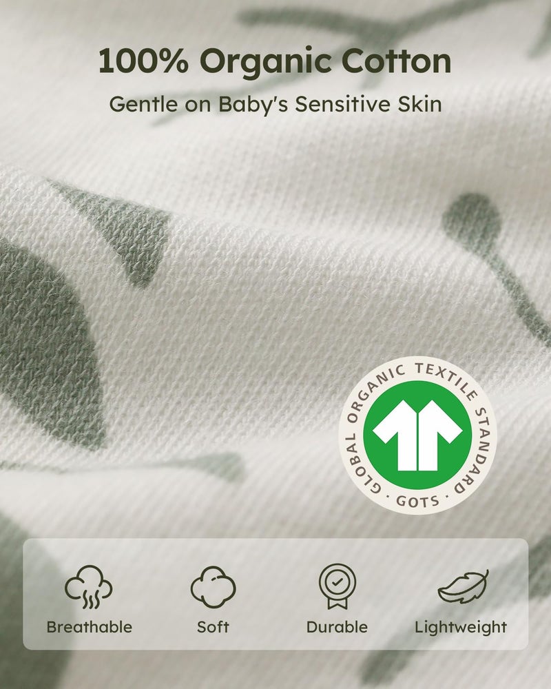 يووفوس كيس نوم للأطفال من Yoofoss بعمر 12-18 شهرًا، بطانية يمكن ارتداؤها 100% من القطن العضوي بسحاب ثنائي الاتجاه TOG 0.5 كيس نوم للأطفال الصغار 3 عبوات، مريح وناعم وخفيف الوزن - Image 2